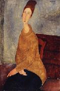 Amedeo Modigliani Jeanne Hebuterne with Yellow Sweater oil painting picture wholesale